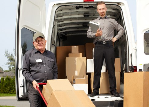 Man and van service vehicle ready for a local move in Downham