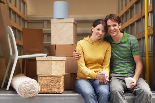 Movers planning a house removal in Downham