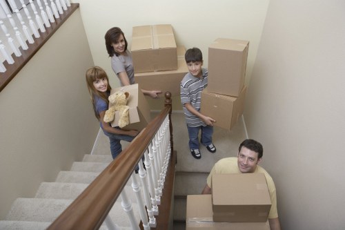 Cardboard and packaging being separated for recycling